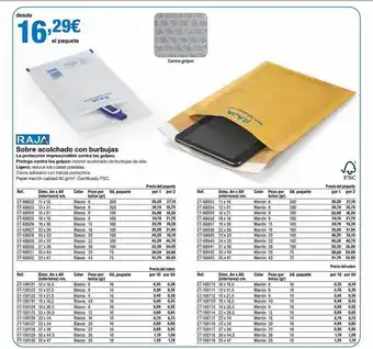 Staples Kalamazoo Raja sobre acolchado con burbujas oferta