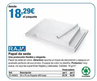 Staples Kalamazoo Raja papel de seda oferta