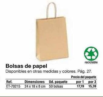 Staples Kalamazoo Bolsas de papel oferta