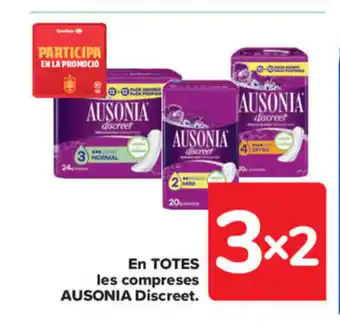Carrefour En Totes les compreses Ausonia Discreet oferta