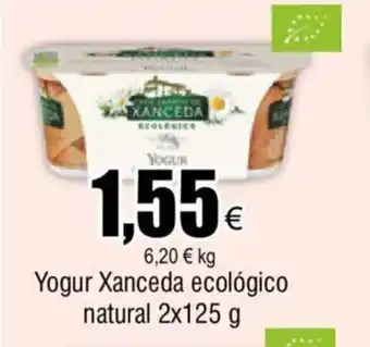 FROIZ Yogur Xanceda Ecologico Natura; 2x125 g oferta