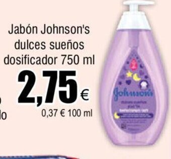 FROIZ Jabon Johnson's Dulces Suenos Dosificador 750 ML oferta
