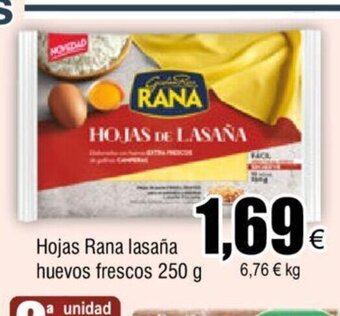 FROIZ Hojas Rana Lasana Huevos Frescos 250 g oferta