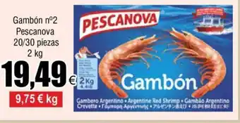 FROIZ Gambon n2 Pescanova 20/30 Piezas 2 kg oferta