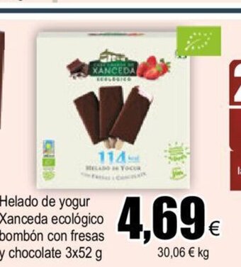 FROIZ Helado De Yogur Xanceda Ecologico Bombon Con Fresas Y Chocolate 3x52 g oferta