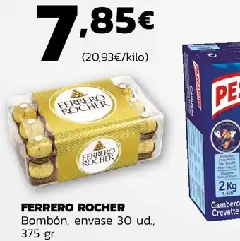 Supermercados Lupa Bombón envase ferrero rocher oferta