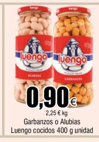 FROIZ Garbanzos o ALubias Luengo Cocidos 400 g unidad oferta