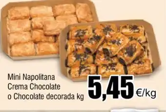 FROIZ Mini Napolitana Crema Chocolate O Chocolate Decorada kg oferta