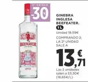 Supercor 2a unidad -30% ginebra inglesa beefeater oferta