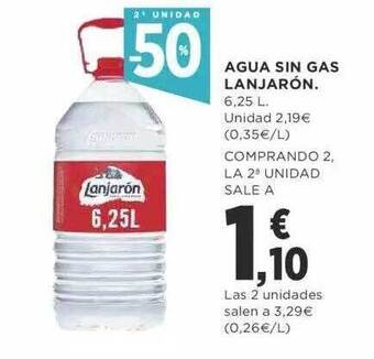 Supercor 2a unidad -50% agua sin gas lanjarón oferta