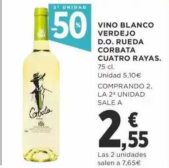 Supercor 2a unidad -50% vino blanco verdejo d.o. rueda corbata cuatro rayas oferta