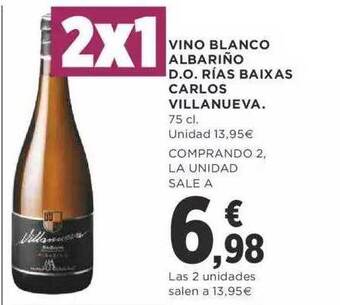 Supercor Vino blanco albariño d.o. rías baixas carlos villanueva oferta
