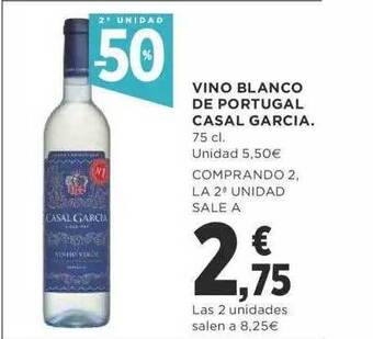 Supercor 2a unidad -50% vino blanco de portugal casal garcia oferta