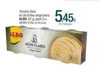 Condis Tonyina clara en oli d'oliva verge extra albo pack 3 oferta