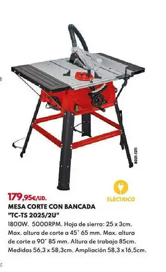 BricoCentro Mesa corte con bancada oferta