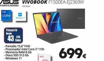 Ecomputer Asus vivobook f1500ea-ej2369w oferta