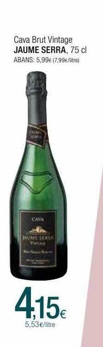 Condis Cava brut vintage jaume serra oferta