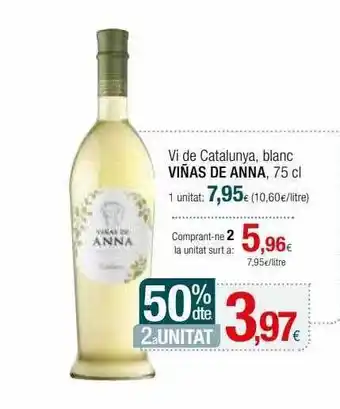Condis 50% dte. 2a unitat vi de catalunya blanc viñas de anna oferta