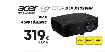 Ecomputer Acer proyector dlp x1129hp oferta