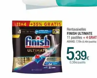 Condis Rentavaixelles finish ultimate 11 pastilles + 4 gratis oferta