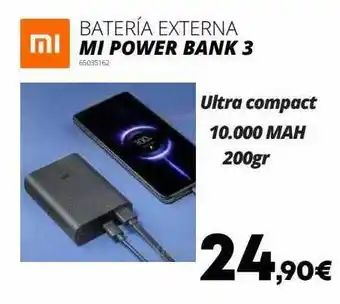 Ecomputer Batería externa mi power bank 3 oferta