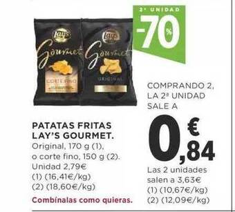 Supercor 2a unidad -70% patatas fritas lay's gourmet oferta