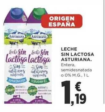 Supercor Leche sin lactosa asturiana oferta