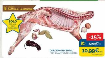 Cash Ecofamilia Cordero recental por cuartos o medios oferta