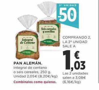 Supercor 2a unidad -50% pan alemán oferta