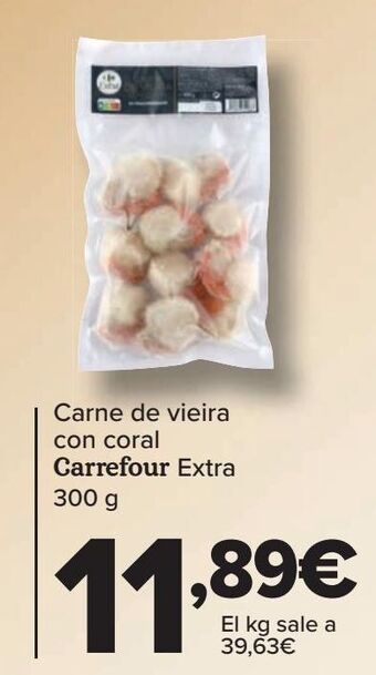 Carrefour Carne de vieira con coral carrefour extra oferta