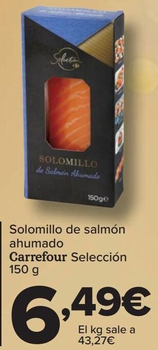 Carrefour Solomillo de salmón ahumado carrefour selección oferta
