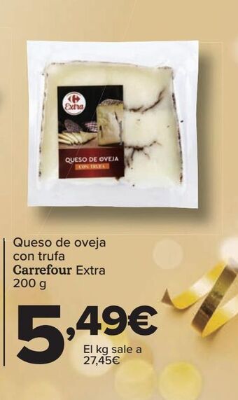 Carrefour Queso de oveja con trufa carrefour extra oferta