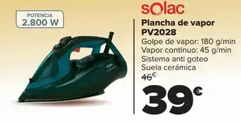 Carrefour Plancha de vapor pv2028 solac oferta