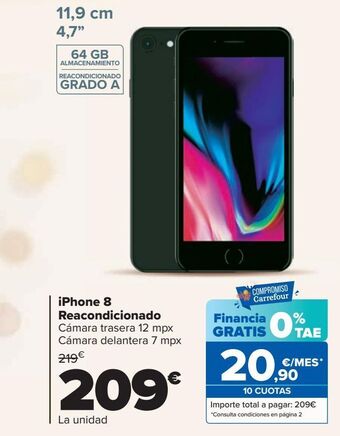 Carrefour Iphone 8 reacondicionado oferta