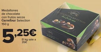 Carrefour Medallones de chocolate con frutos secos carrefour selection oferta