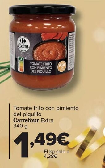 Carrefour Tomate frito con pimiento del piquillo carrefour extra oferta