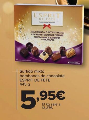 Carrefour Surtido mixto bombones de chocolate esprit de fête oferta