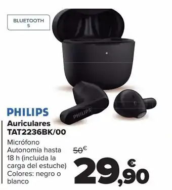 Carrefour Auriculares tat2236bk/00 philips oferta