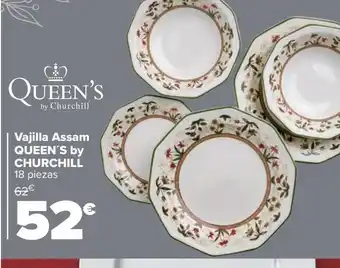 Carrefour Vajilla assam queen's by churchill oferta