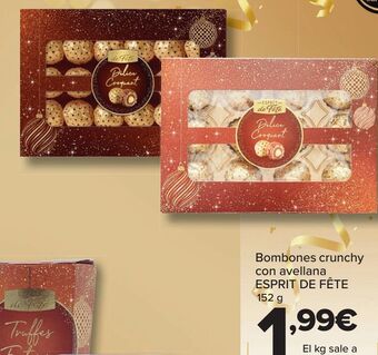 Carrefour Bombones crunchy con avellana esprit de fête oferta