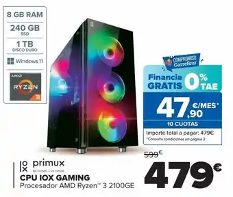 Carrefour Cpu iox gaming primux oferta