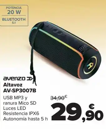 Carrefour Altavoz av-sp3007b avenzo oferta