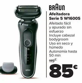 Carrefour Afeitadora serie 5 w1600s braun oferta