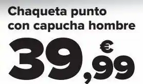 Carrefour Chaqueta punto con capucha hombre oferta