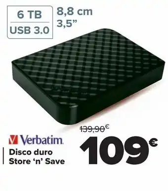 Carrefour Disco duro store `n' save verbatim oferta