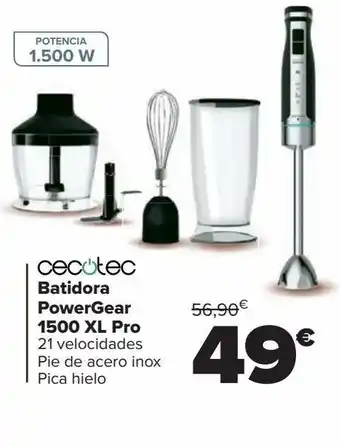 Carrefour Batidora powergear 1500 xl pro cecotec oferta