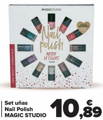 Carrefour Set uñas nail polish magic studio oferta