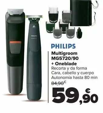 Carrefour Multigroom mg5720/90 + oneblade philips oferta