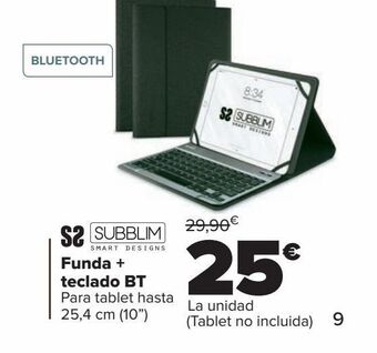 Carrefour Funda + teclado bt subblim oferta