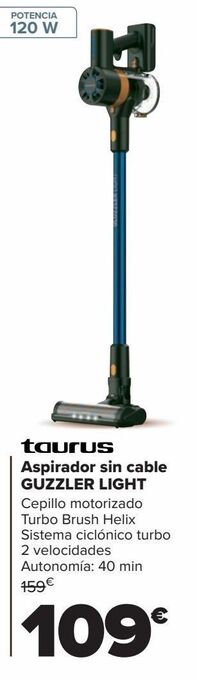 Carrefour Aspirador sin cable guzzler light taurus oferta